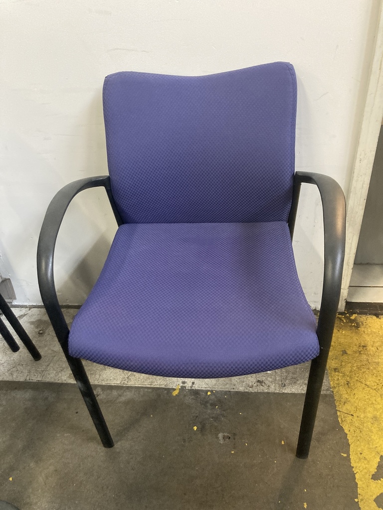 Blue Checkered Side Chair 