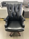 Executive Black Leather Tufted Office Chair 
