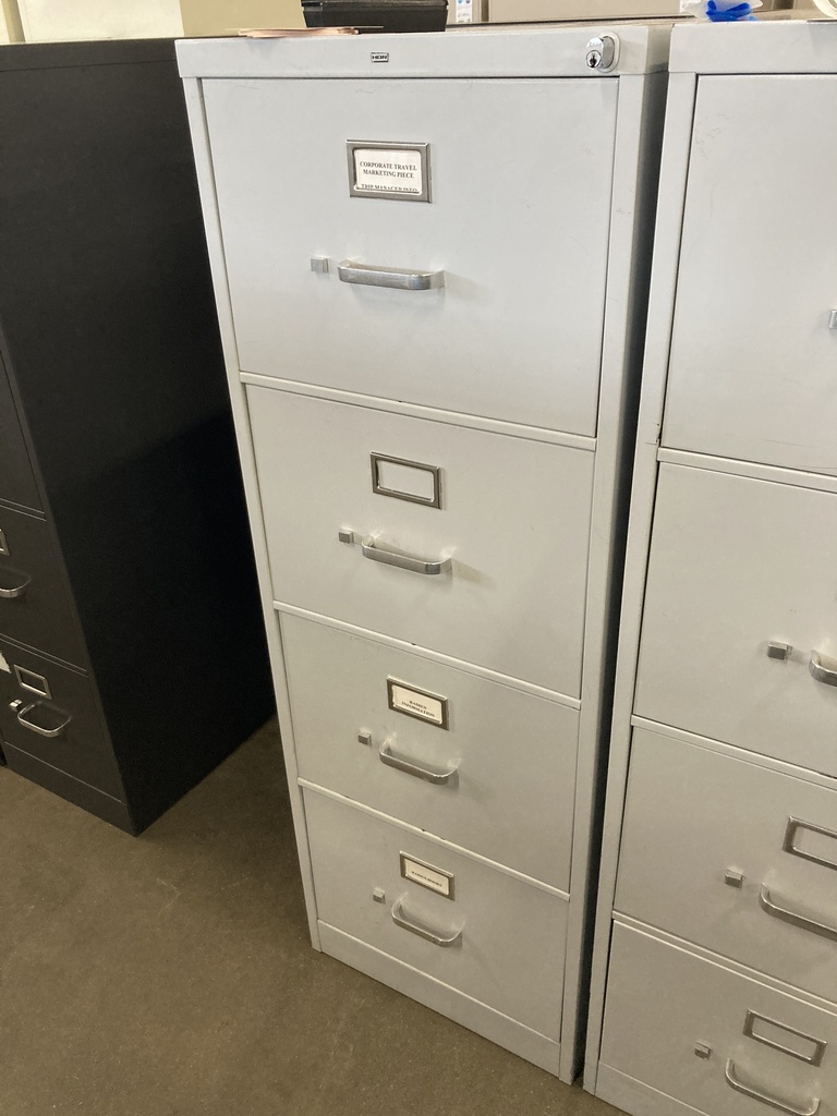 Hon 4 Dr Vertical file, light grey, LEGAL