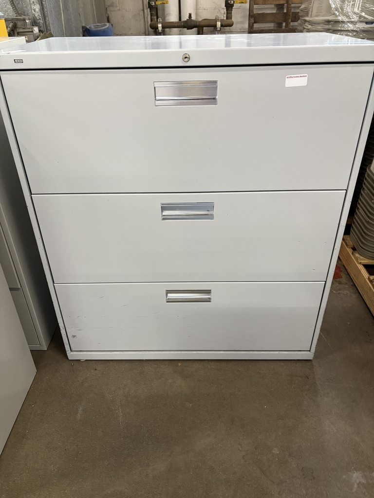 Hon 3-Dr Lateral file, 36" wide, light grey
