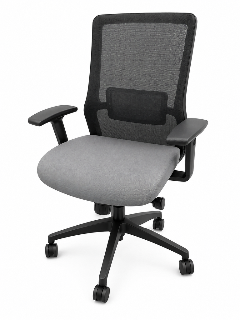 Nova HB Sit on It Task Chair - Black Mesh Back, Grey Seat