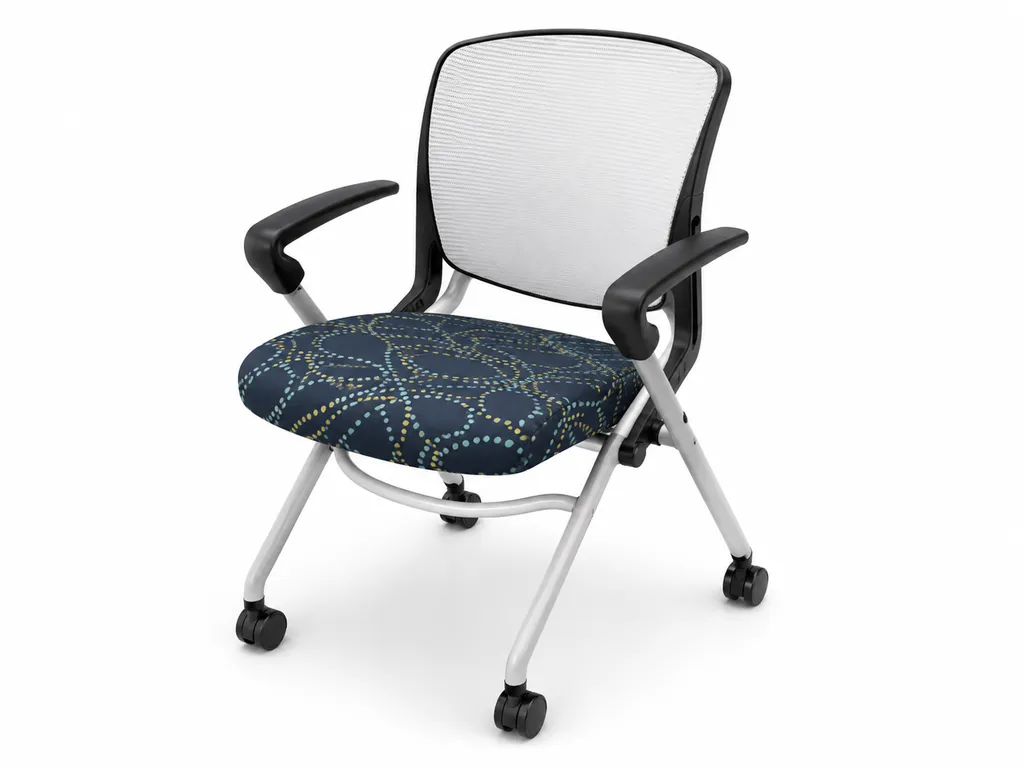 Hon Nesting Chair - Blue Circle Pattern Seat