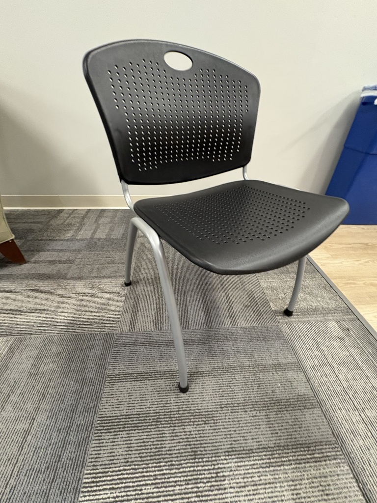 Plastic stackable chair armless perforated 