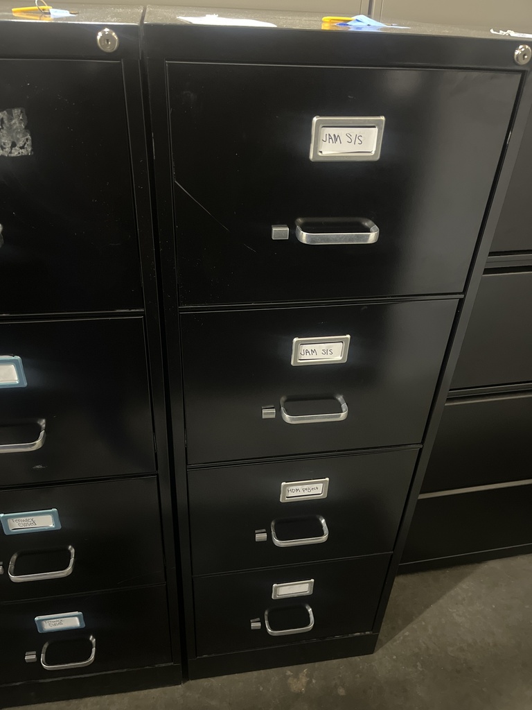 4 Drawer Vertical File, Legal Black