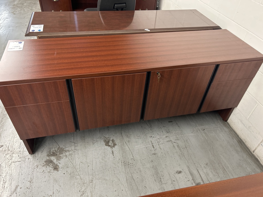 20x66 Double Ped Storage Credenza - Mahogany 
