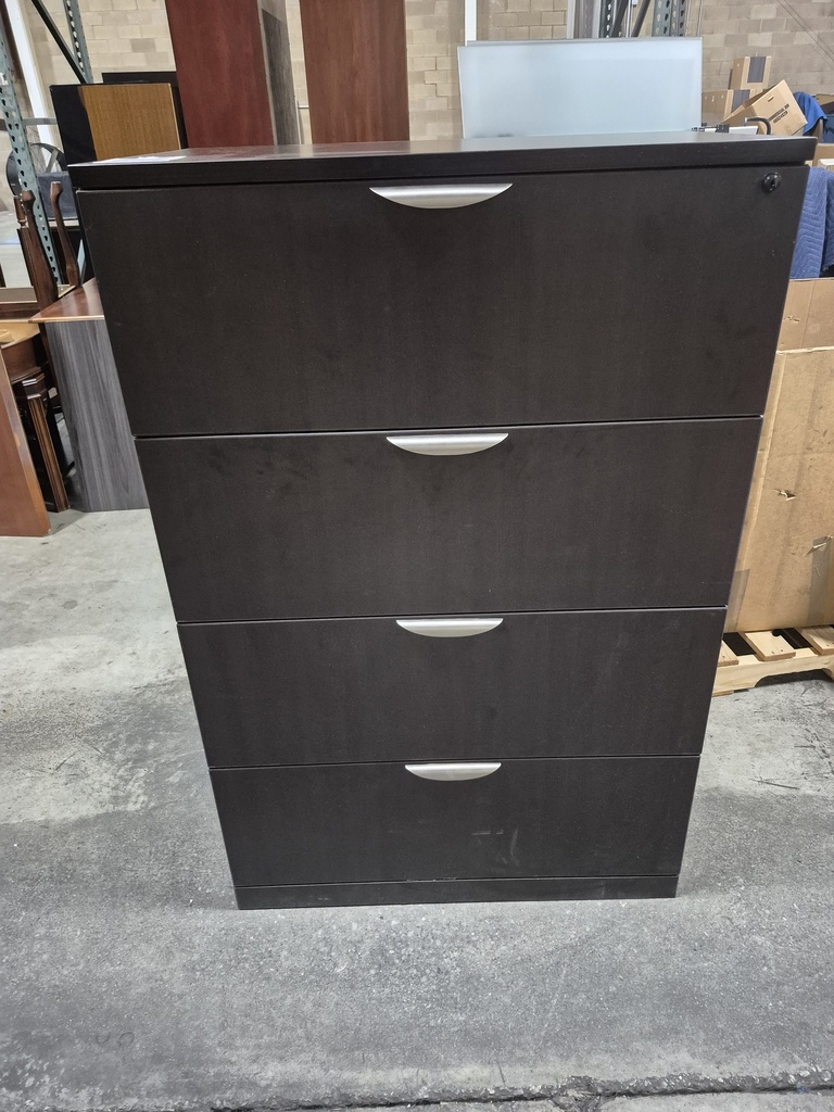 36" 4 Drawer Lateral Cabinet - Espresso