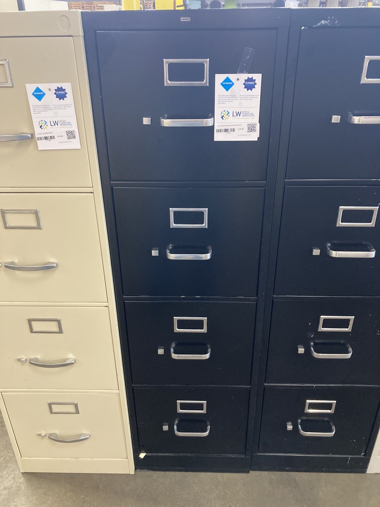Hon 4 Drawer Vertical File Black (No Lock) 