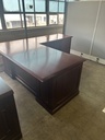 72x85 Hon National RH L Desk /Dbl Ped - Mahogany 