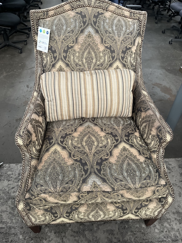 Reception Chair Fleur De Lis Print