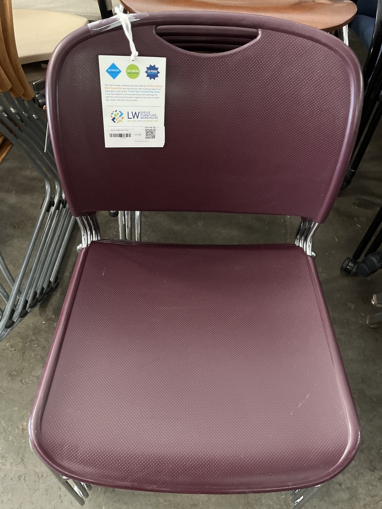 Maroon Plastic Stack Chair
