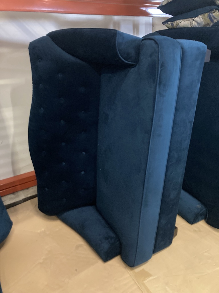 Blue Velvet Loveseat 