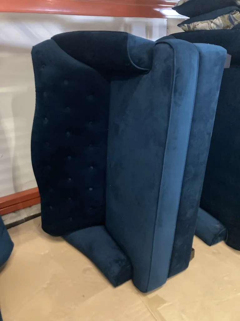 Blue Velvet Loveseat 