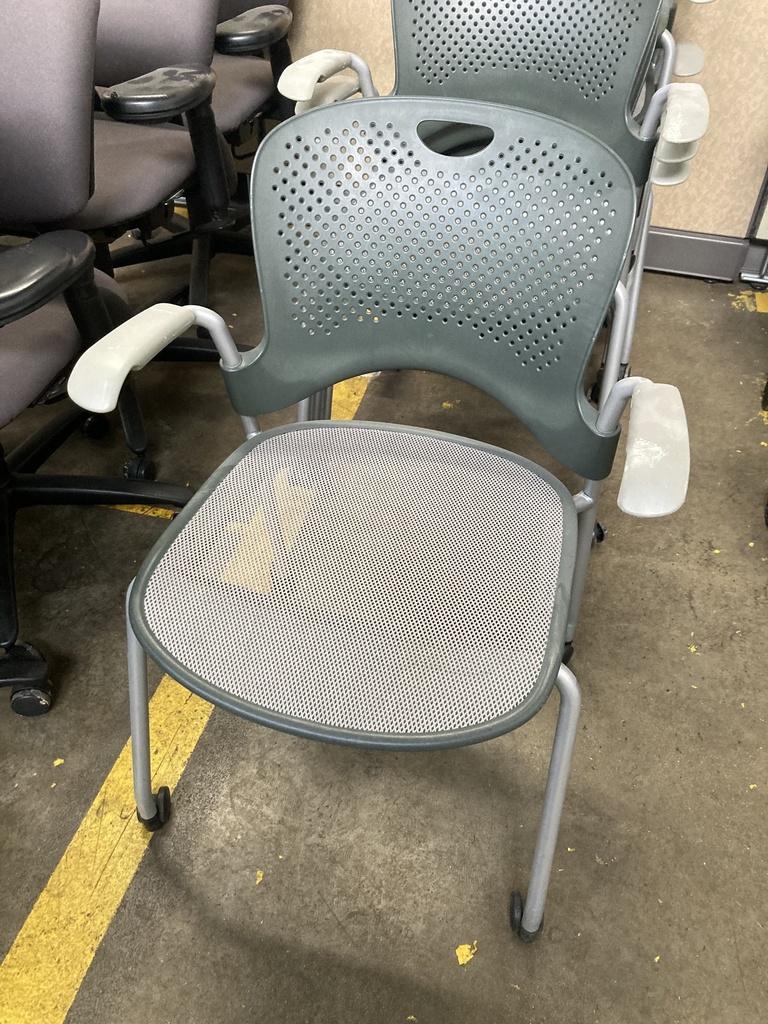 Herman Miller Caper Stackable Mesh Bottom Plastic Back Side Chair 