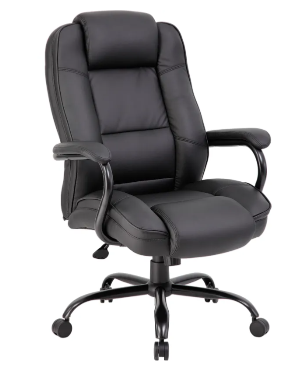 BIG & TALL EXECUTIVE CHAIR BLACK LEATHERPLUS/BLACK