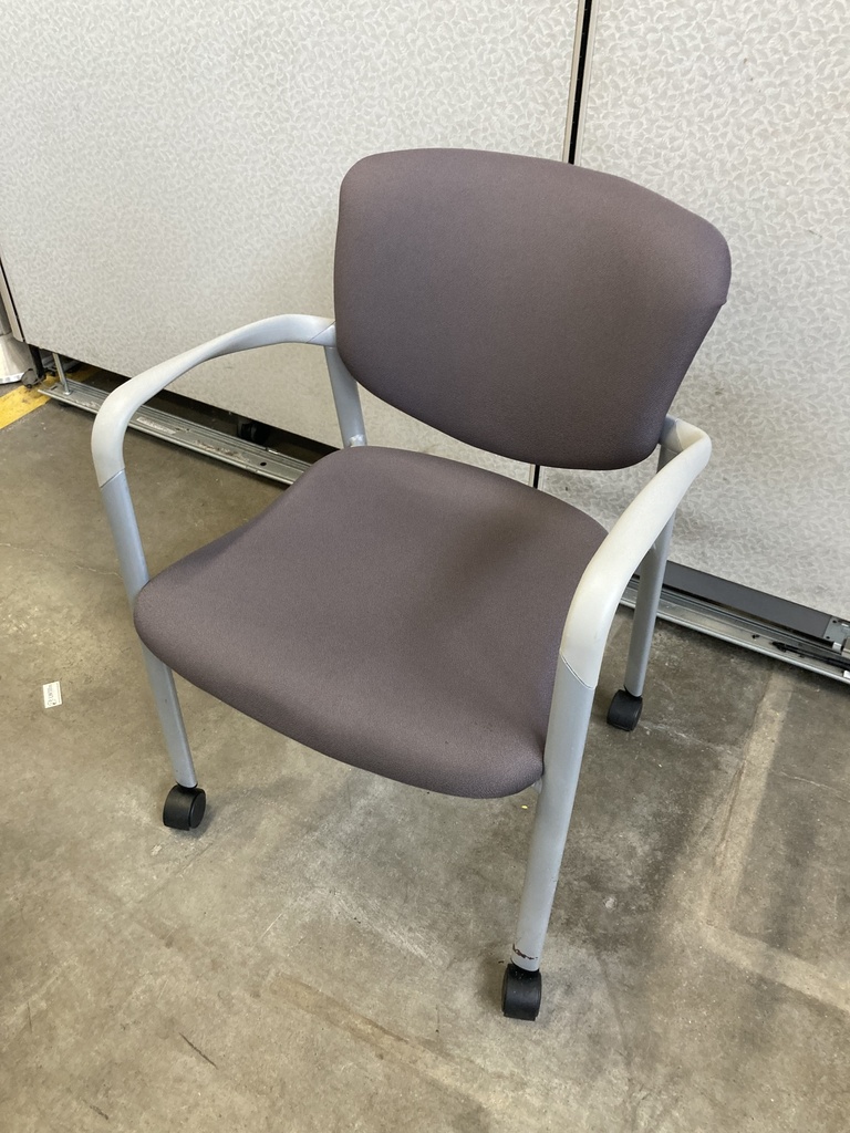 Haworth Improv Multipurpose Chair, Brown, Silver Frame