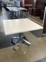 36” Versteel Square Nesting Table, White, on Casters 
