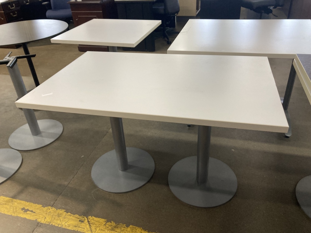 30"x48" Table White Disk Bases