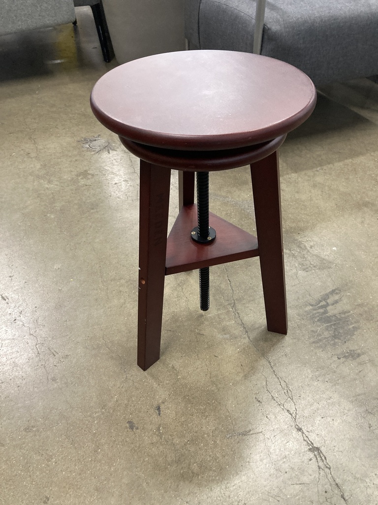 Mahogany Manual Height Adjustment Stool