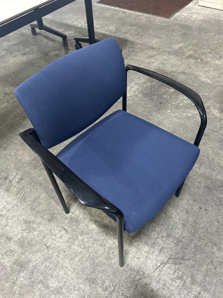 Blue Guest Chair w/ Black Frame