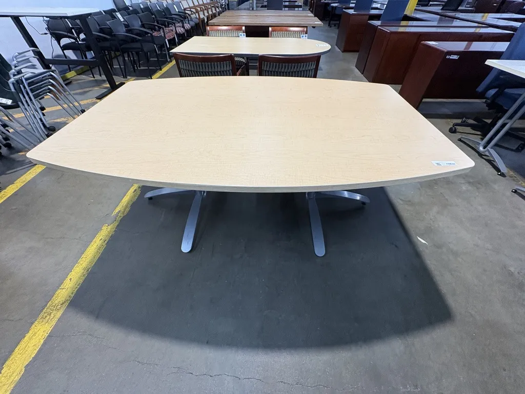 48x72 BoatShape Conference Table (Maple/Blonde laminate) 