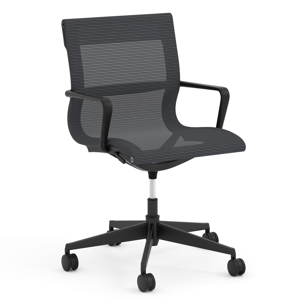 COE OfficeSource | Franklin Collection | Mesh Swivel Chair with Black Frame - Black