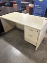 30x60 B/F Single Ped - Light Maple  