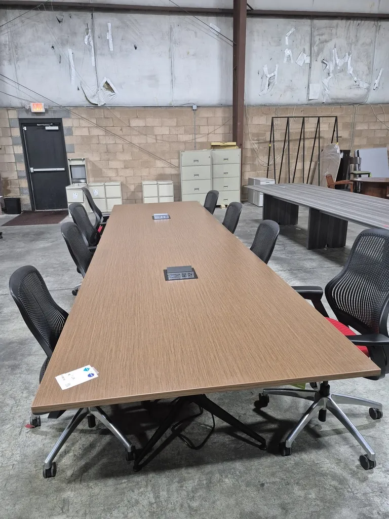 4'x14' OFS Walnut Conference Table w/ Power
