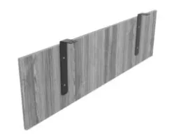 Euroline Modesty Panel with Fixed Brackets, 12″ x 50″ – For 66″W Surface- Samoa Grey 