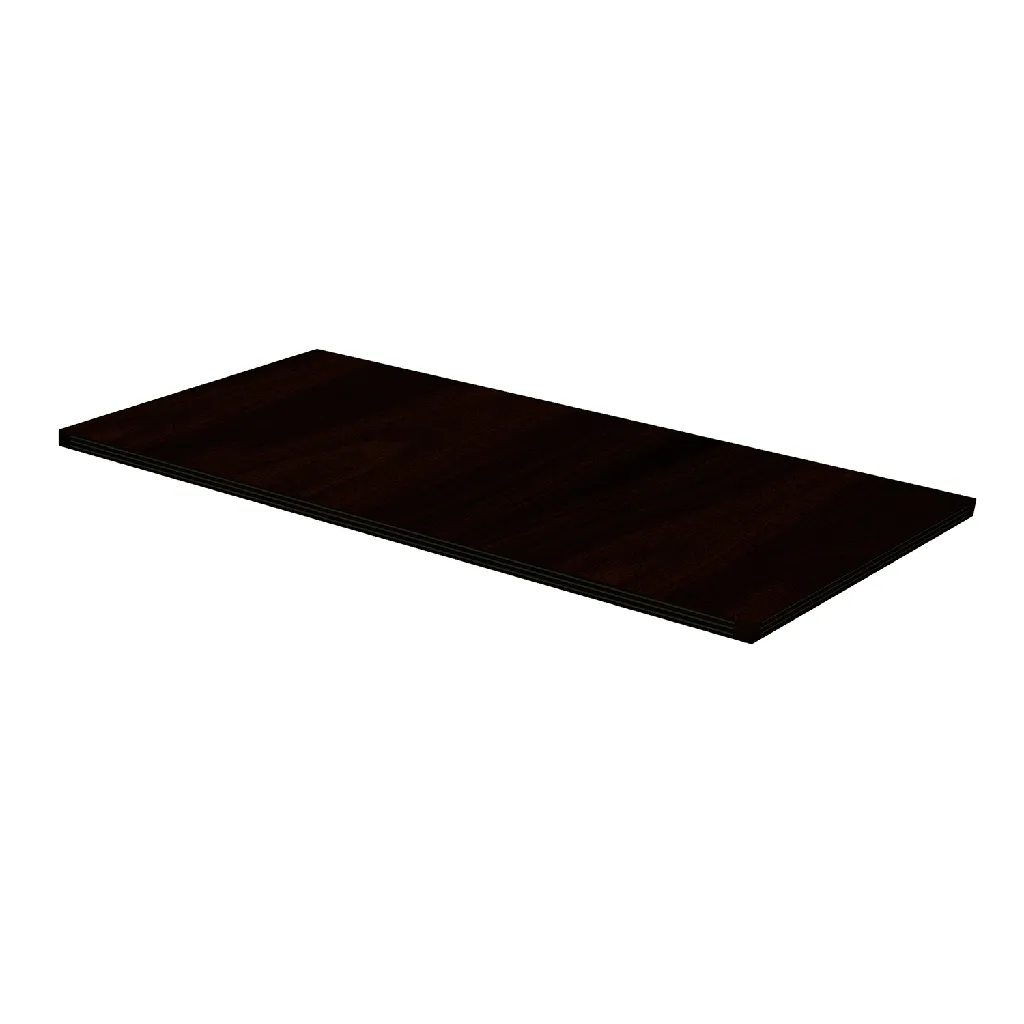 Kai Fluted Rectangular Worksurface, 24″ x 36″, Espresso