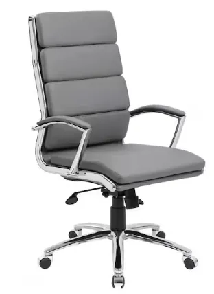 BBF Conference Chair ( Grey Vinyl ) 2 Functions, WITH ARMS