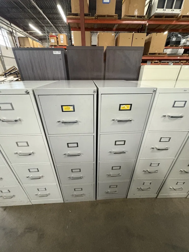 HIRSH 4 Dr Vertical File , SILVER, Letter