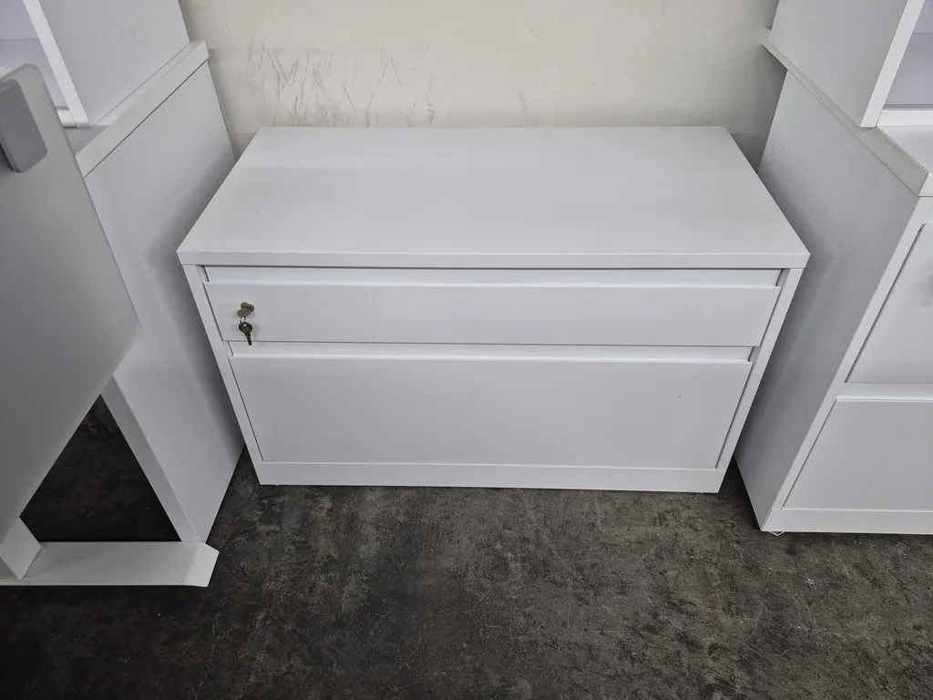 Steelcase 36" Box/File Cabinet - White