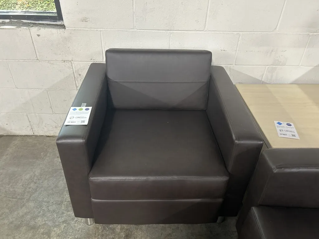 Brown Vinyl Club Chair