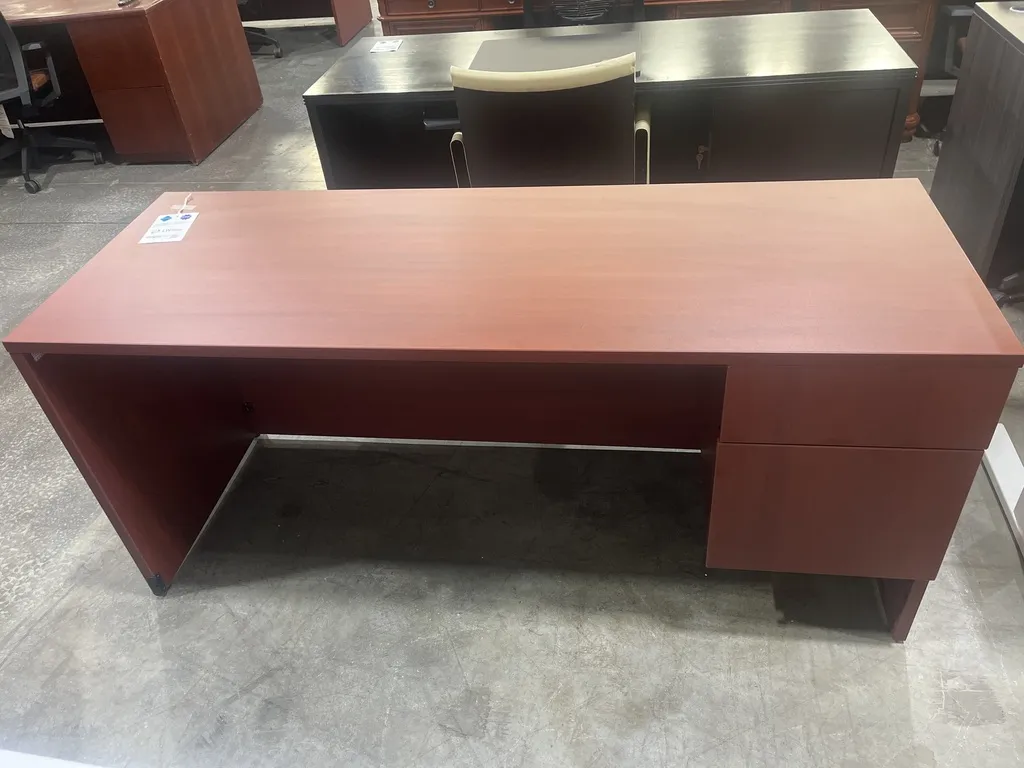 24x65 LaCasse Single Ped Working Credenza Cherry