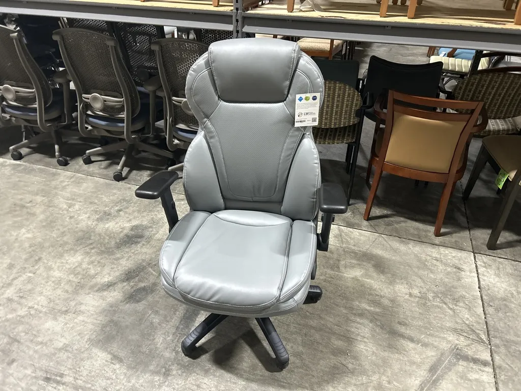 OS-Grey High Back Vinyl Task Chair 