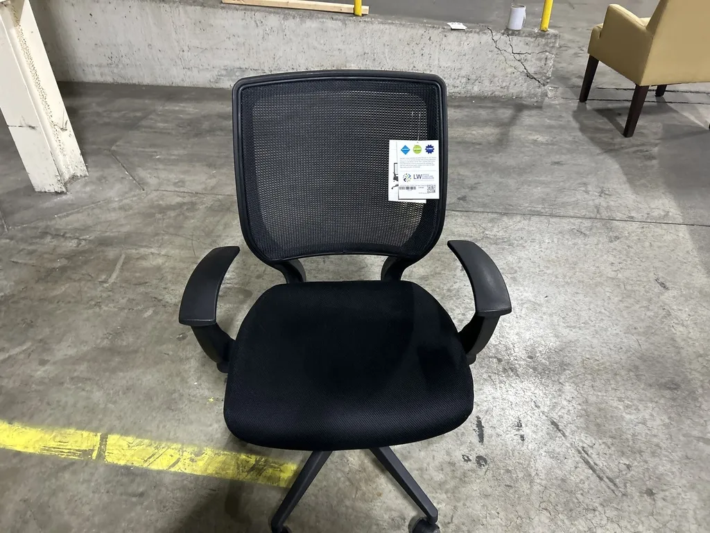 OS-Mid Back Black All Mesh Task Chair w/Loop Arms