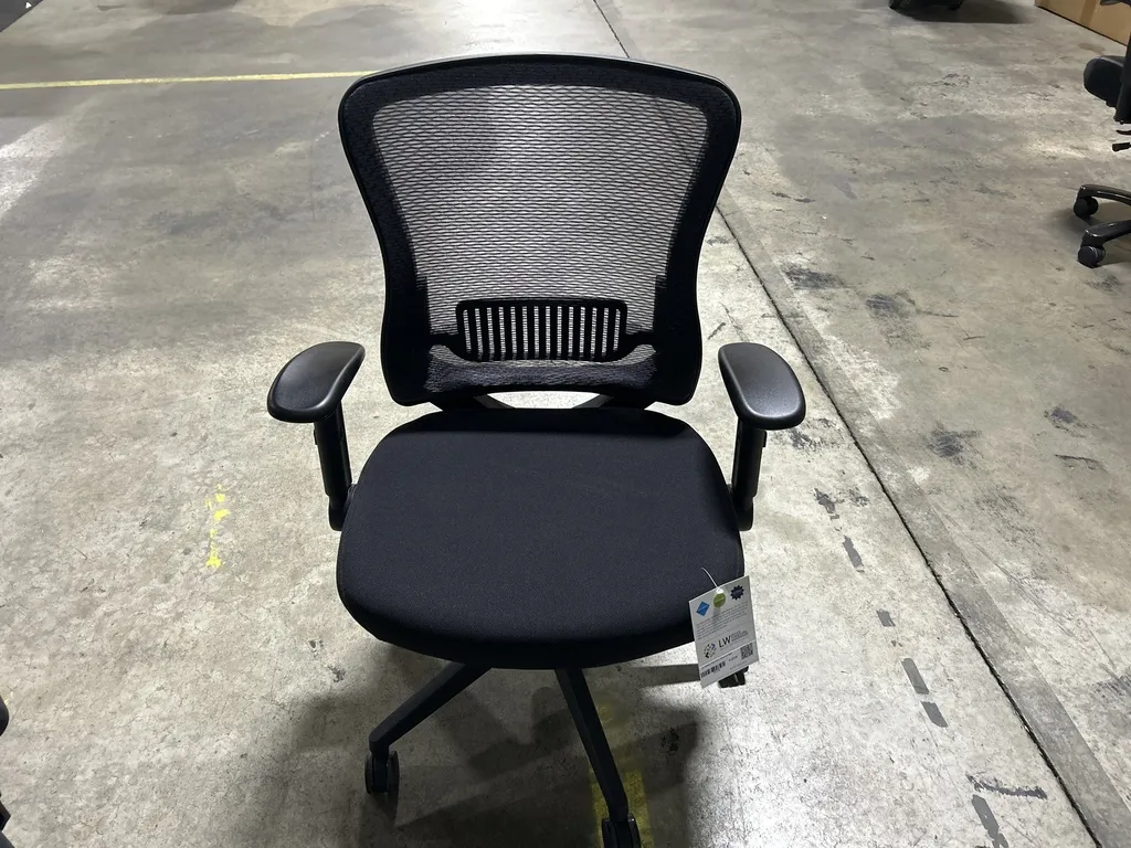 OS-MidBack Mesh Back, Fabric Seat Black 