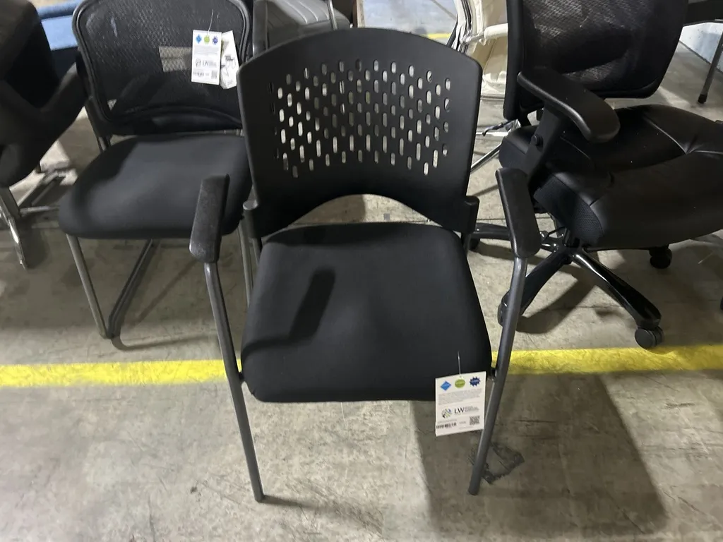 OS-Black Poly Back Guest Chair 