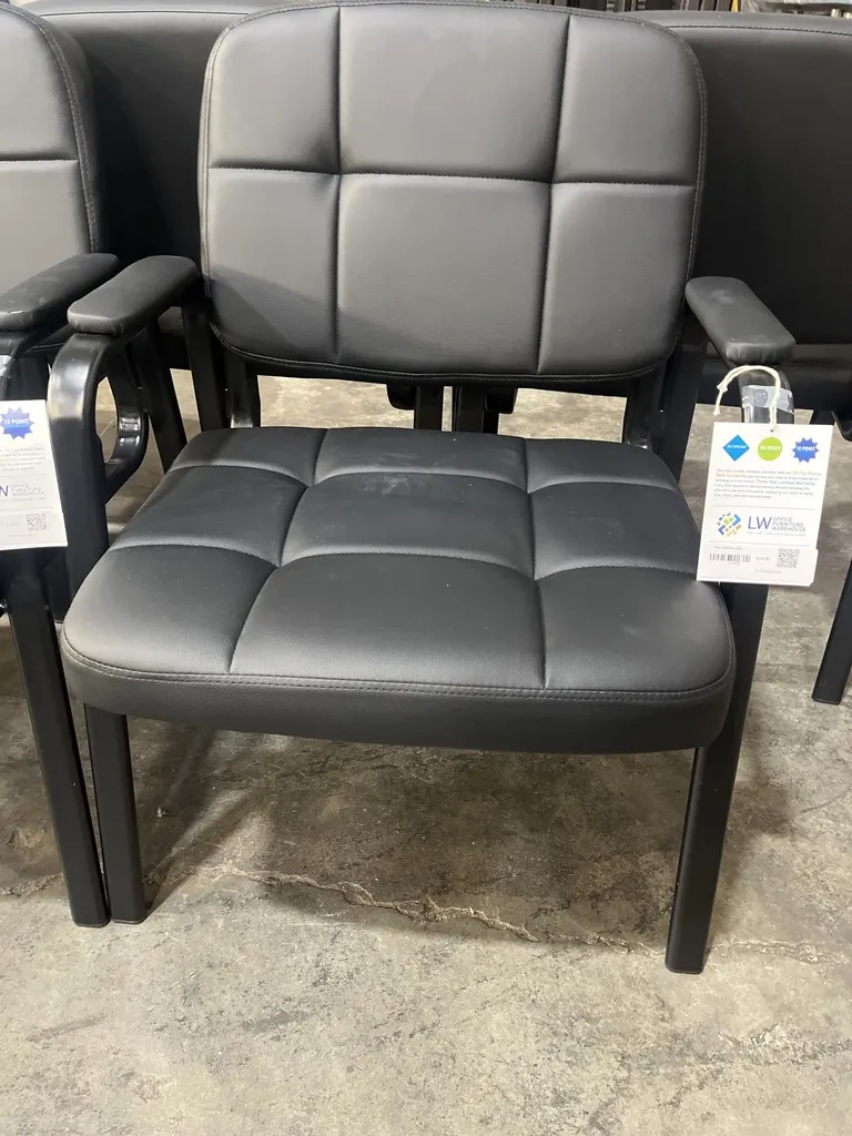 Black Vinyl Guest Chair