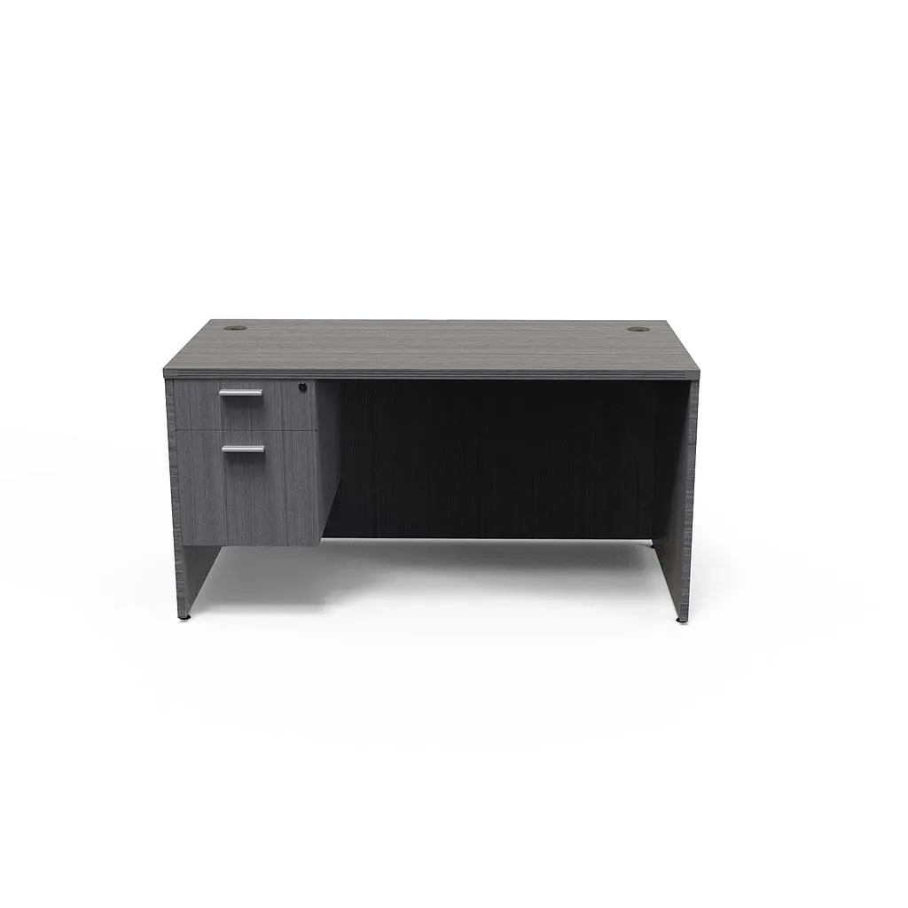 Euroline 30x60 Sgl Ped Desk Grey