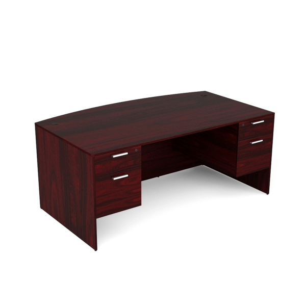 Euroline 36x71 Bow Dbl Ped Mahogany