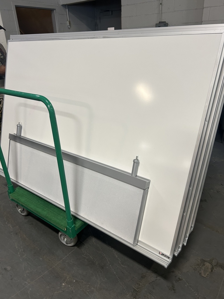 4’x 8' Magnetic White Board - Silver Trim w/Tray