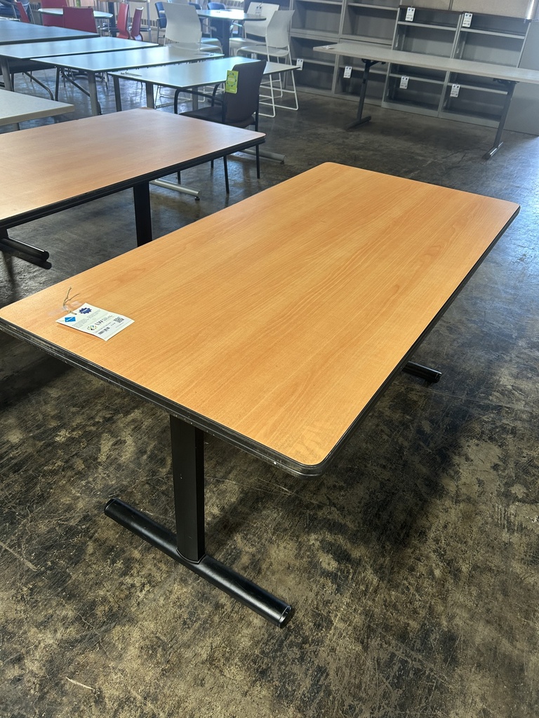 30x60 Vecta Folding Table - Maple and Black