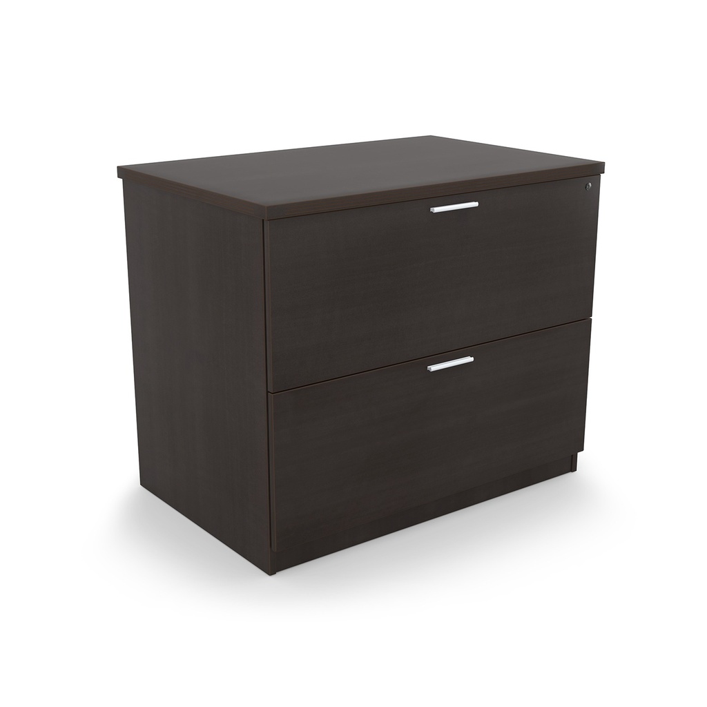 Euroline 36" 2 Dr Lateral File w/ lock Espresso
