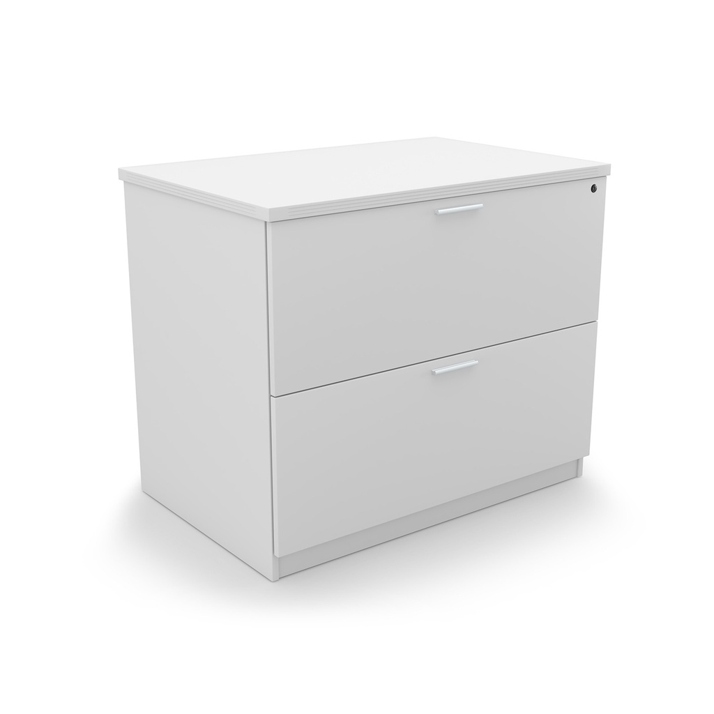 Euroline 36" 2 Dr Lateral File w/ lock White