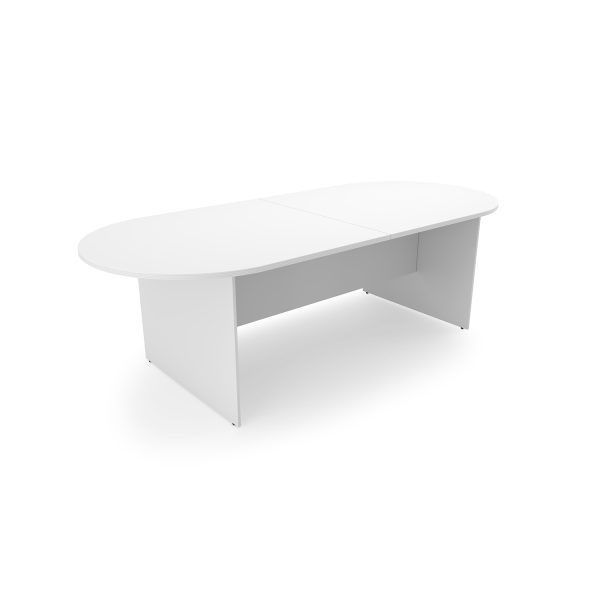 Euroline Racetrack Conference Table 8' Matte White