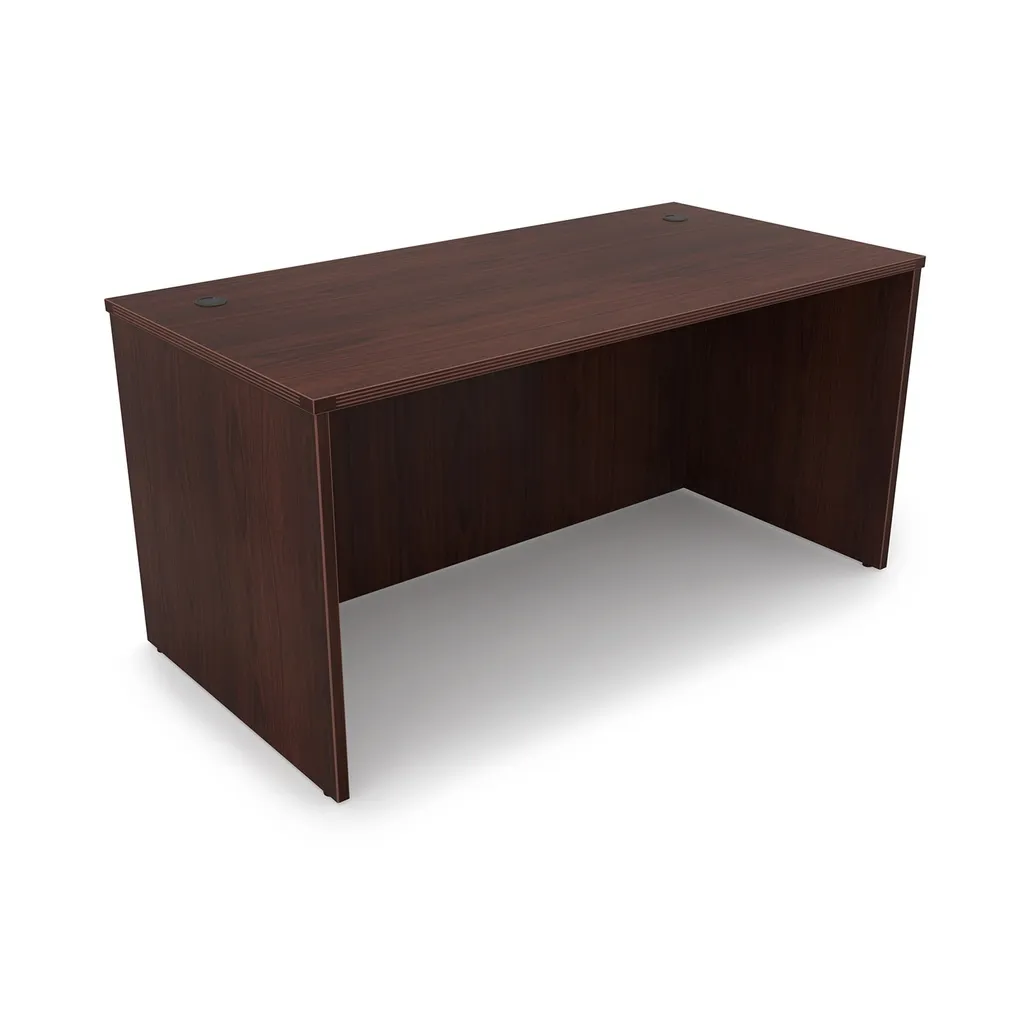 Euroline 36x71 Shell Desk Mahogany