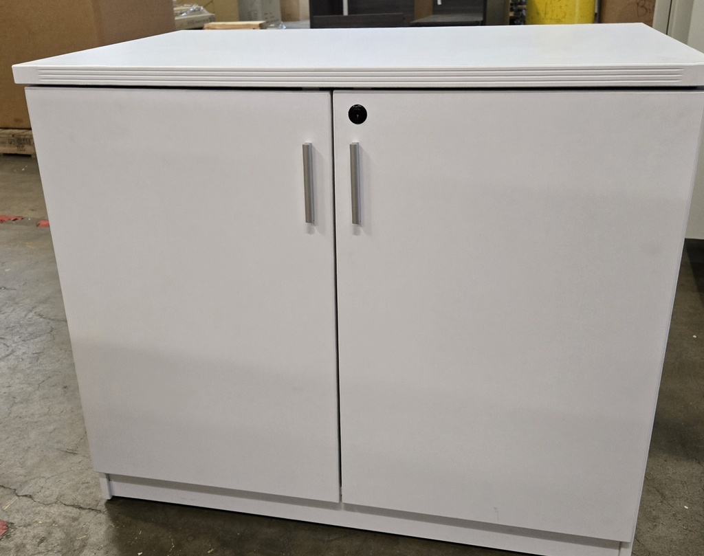 Euroline 36" storage cabinets w/ Lock White