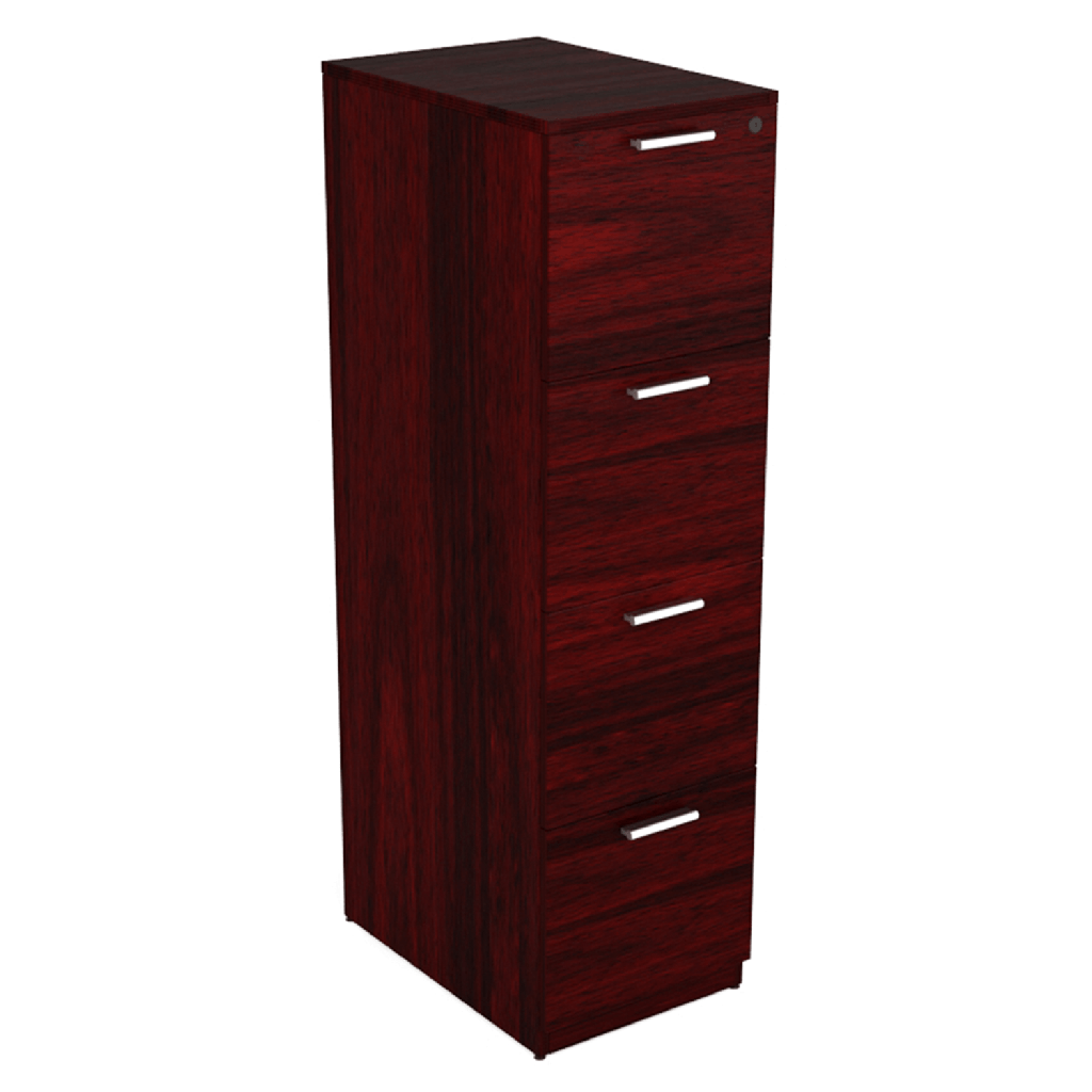 Euroline 4 Drawer Vertical Letter File Mahogany