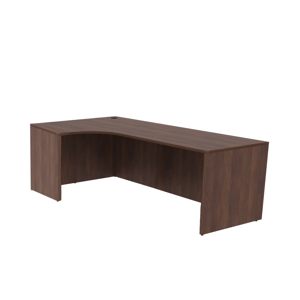 Euroline 29x71 Extended Corner  RH Desk Shell Walnut